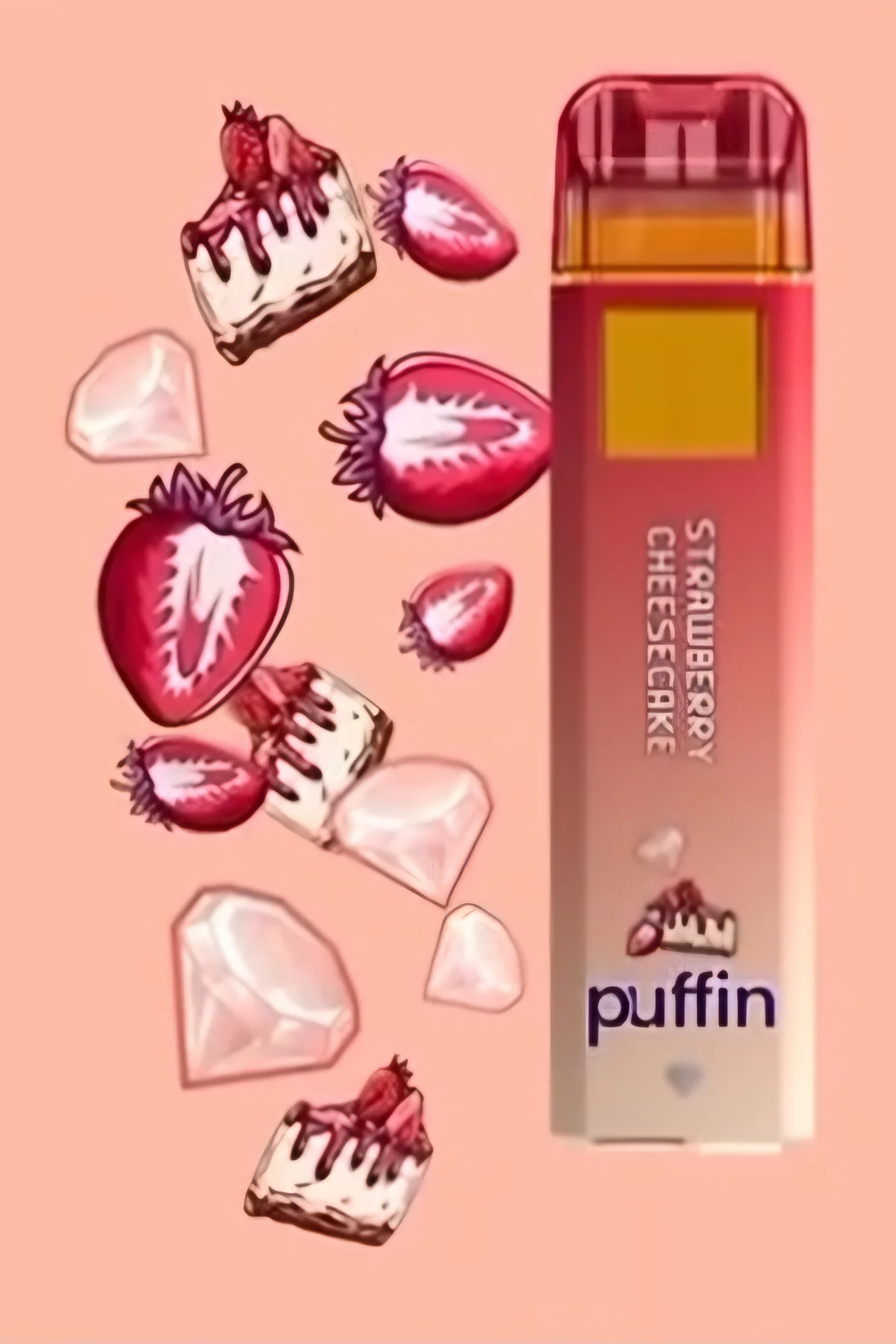 strawberry cheesecake (new 2g) strawberry cheesecake (new 2g) puffin disposable